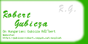 robert gubicza business card